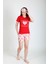 Kırmızı Şort Pijama Takımı + Göz Bandı 2