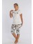 Ağaç Desenli Bermuda Pijama Takımı 5