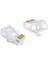 100 Adet Cat6 Konnektör Cat6 Jack RJ45 Başlık Cat 6 Başlık 2