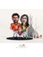 Gift Kişiye Özel Amerikan Futbolcu Aile Karikatürlü Ahşap Biblo-1 1