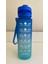 Shop-Set 1000 ml Pipetli ve Süzgeçli Tritan Motivasyonlu Su Matarası Çift Renk Softtouch 4