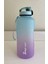 Shop-Set 2000 ml Pipetli ve Süzgeçli Tritan Motivasyonlu Su Matarası Çift Renk Softtouch 1