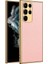 Galaxy S23 Ultra Kılıf Fizyon Lazer Kaplama Silikon Deri Görünümlü Kamera Korumalı Pembe 1