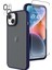 Apple iPhone 14 Kılıf Impact Alpin Mat Buzlu Kapak Lacivert + Nano Ekran Koruyucu + Kamera Koruyucu 1
