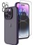 Apple iPhone 14 Pro Max Kılıf Impact Alpin Mat Buzlu Kapak Derin Mor + Nano Ekran Koruyucu + Kamera Koruyucu 1