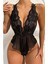 Kadın Çapraz Askı Detaylı Şık Dantel Tül Babydoll Gecelik - Tek Parça İç Çamaşırı Bodysuit - 6400 2