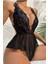 Kadın Çapraz Askı Detaylı Şık Dantel Tül Babydoll Gecelik - Tek Parça İç Çamaşırı Bodysuit - 6400 3