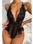Kadın Çapraz Askı Detaylı Şık Dantel Tül Babydoll Gecelik - Tek Parça İç Çamaşırı Bodysuit - 6400 5