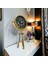 Gold Metal Ofis Salon Otel Masa Saati 26*45 cm H2 2