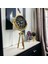 Gold Metal Ofis Salon Otel Masa Saati 26*45 cm H2 3