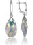 Swarovski Crystal Taşlı Gümüş Damla Sallantılı Kadın Küpe 2