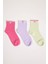 3 lü Paket Fairytale Kadın Soket Çorap Çok Renkli 3