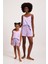 Lavender Kız Çocuk Dantelli Pijama Üst Lila 4