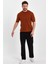 Kiremit Erkek Yarım Balıkçı Düz Triko T-SHIRT-TRZ19129R07S 5