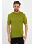 Fıstık Yeşili Erkek Yarım Balıkçı Düz Triko T-SHIRT-TRZ19129R10S 1