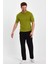 Fıstık Yeşili Erkek Yarım Balıkçı Düz Triko T-SHIRT-TRZ19129R10S 2