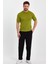Fıstık Yeşili Erkek Yarım Balıkçı Düz Triko T-SHIRT-TRZ19129R10S 3