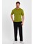 Fıstık Yeşili Erkek Yarım Balıkçı Düz Triko T-SHIRT-TRZ19129R10S 4