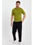 Fıstık Yeşili Erkek Yarım Balıkçı Düz Triko T-SHIRT-TRZ19129R10S 5