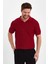 Bordo Erkek Polo Yaka Çizgili Triko T-SHIRT-TRZ19124R04S 1