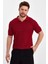 Bordo Erkek Polo Yaka Çizgili Triko T-SHIRT-TRZ19124R04S 3