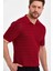 Bordo Erkek Polo Yaka Çizgili Triko T-SHIRT-TRZ19124R04S 5