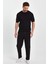 Siyah Erkek Yarım Balıkçı Düz Triko T-SHIRT-TRZ19129R05S 2