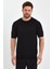 Siyah Erkek Yarım Balıkçı Düz Triko T-SHIRT-TRZ19129R05S 5