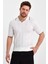 Beyaz Erkek Polo Yaka Çizgili Triko T-SHIRT-TRZ19109R05S 1