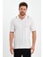 Beyaz Erkek Polo Yaka Çizgili Triko T-SHIRT-TRZ19109R05S 4