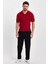 Kırmızı Erkek Polo Yaka Çizgili Triko T-SHIRT-TRZ19109R02S 2