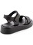 Siyah Leather Kadın Sandalet K05906500503 4