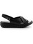 Siyah Leather Kadın Sandalet K05907001803 2
