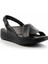 Siyah Leather Kadın Sandalet K05907001803 3