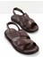 Kahve Leather Erkek Sandalet E05804024103 1