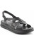Siyah Leather Kadın Sandalet K05827153003 3