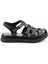 Siyah Leather Kadın Sandalet K05529088003 2