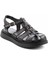 Siyah Leather Kadın Sandalet K05529088003 3