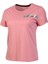 Round T-Shirt Kadın Pembe Bisiklet Yaka Baskılı Nefes Alabilen Rahat Kısa Kollu Günlük Antrenman Spor Tişört FW602442 1