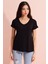 Tena Moda Kadın Mor Beli Lastikli Crop Sweatshirt 2