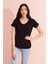 Tena Moda Kadın Mor Beli Lastikli Crop Sweatshirt 5