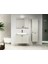 Eva 80 cm Banyo Mobilyası (Alt Dolap+Aynalı Dolap+Lavabo) 1