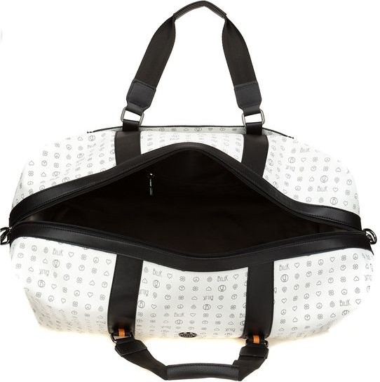 Bilik Deri Monogram Beyaz Unisex Seyahat Çantası RH25 Duffle-Mn görsel 5