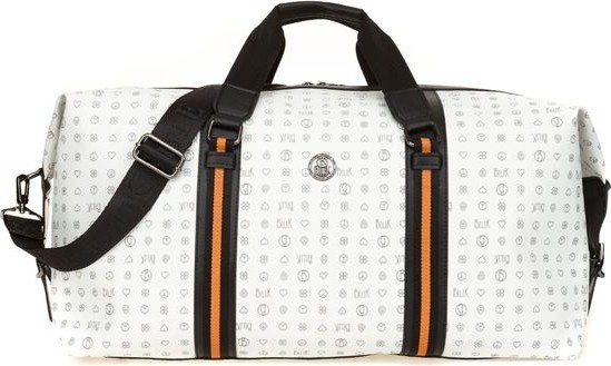 Bilik Deri Monogram Beyaz Unisex Seyahat Çantası RH25 Duffle-Mn görsel 4