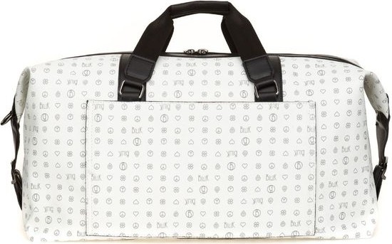 Bilik Deri Monogram Beyaz Unisex Seyahat Çantası RH25 Duffle-Mn görsel 3