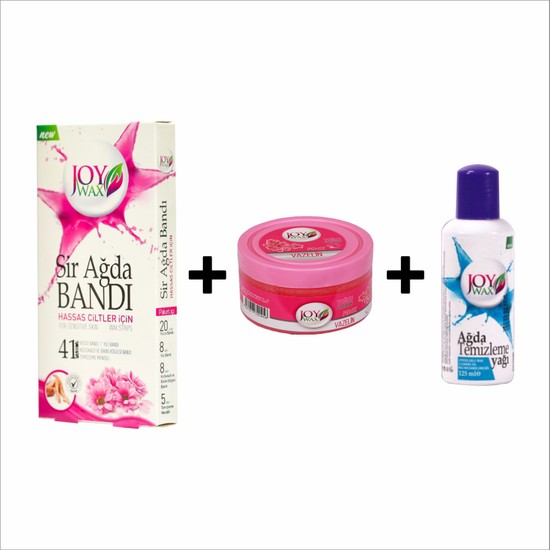 Joy Wax 4’lü Ağda Bandı Pudralı+Vazelin PİNK+125ML Yağ Fiyatı
