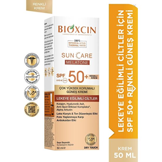 Bioxcin Sun Care Lekeye Eğilimli Ciltler İçin Çok Yüksek Korumalı Renkli Güneş Kremi 50 Spf