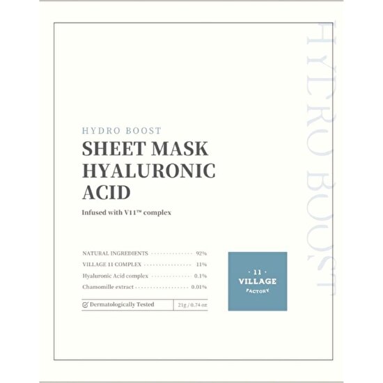 Village 11 Factory Hydro Boost Sheet Mask Hyaluronic Acid