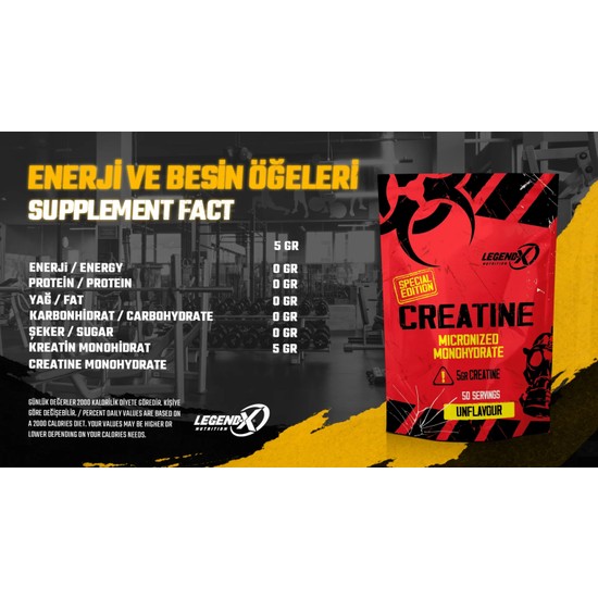 LegendX Nutrition LegendX Kreatin Monohidrat Amino Asit Fiyatı