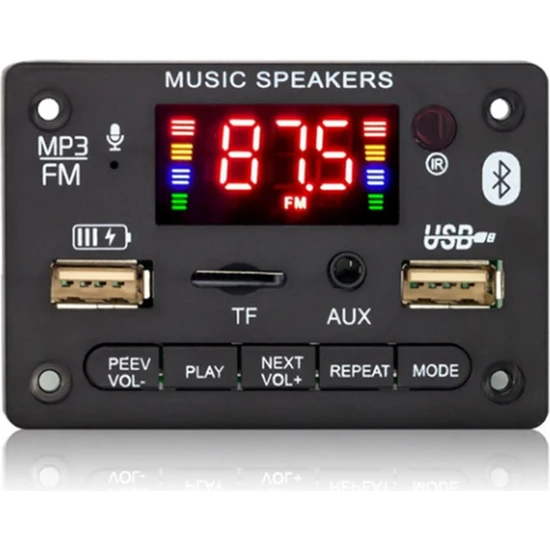 Magıcvoıce G018 USB/SD/BLUETOOTH-KUMANDA-2*40W Anfi Çıkışlı Oto Teyp Çevirici Dijital Player Board